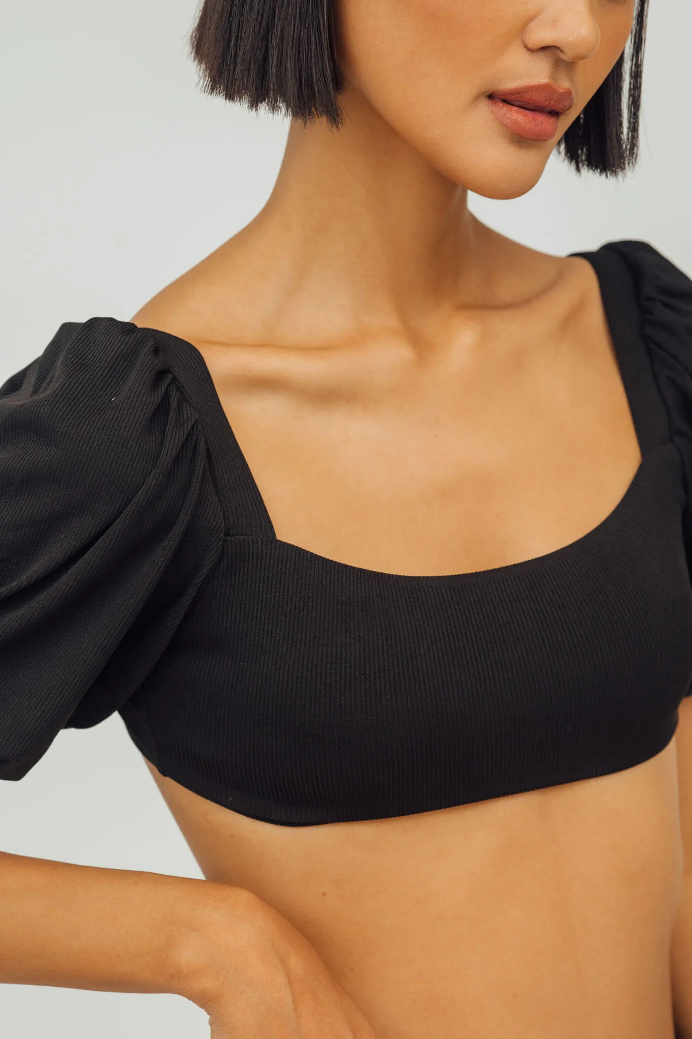 Nia Puff Sleeve Tie High Waist Bikini