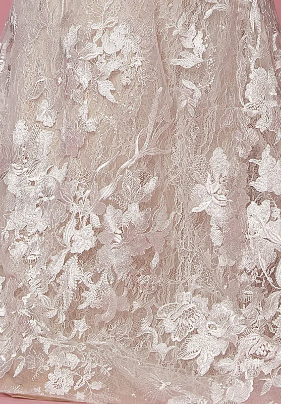 NOX ANABEL JW908 Fitted Applique Long Wedding Gown