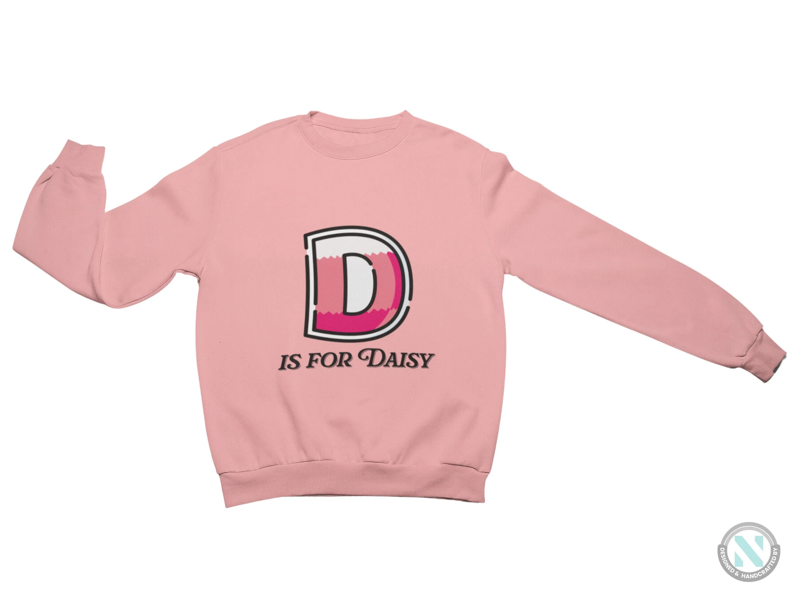 Personalized Long Sleeve Toddler Girls Autumn Hoodie With Initial D