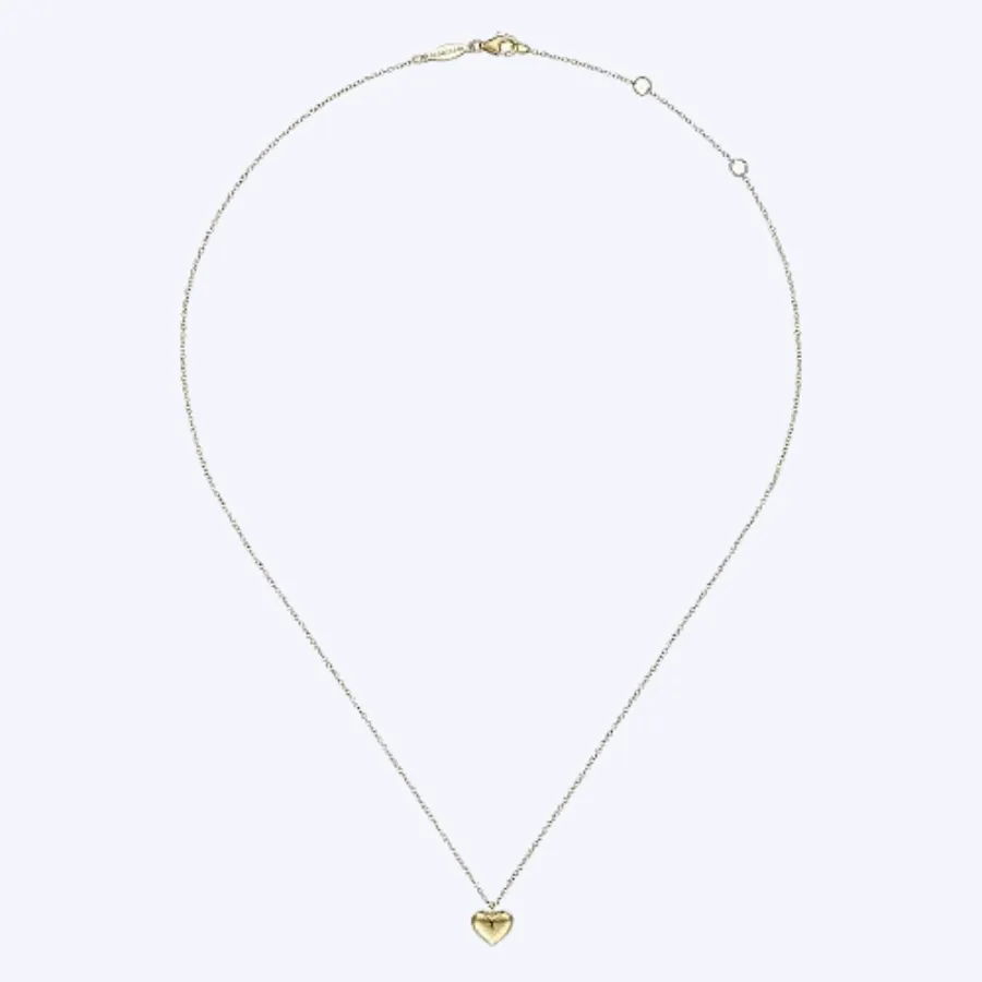 Puff Heart Pendant Necklace