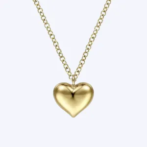 Puff Heart Pendant Necklace