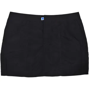 "A Solid Color" Hipster Style Board Skirt (Black Black Stitching)