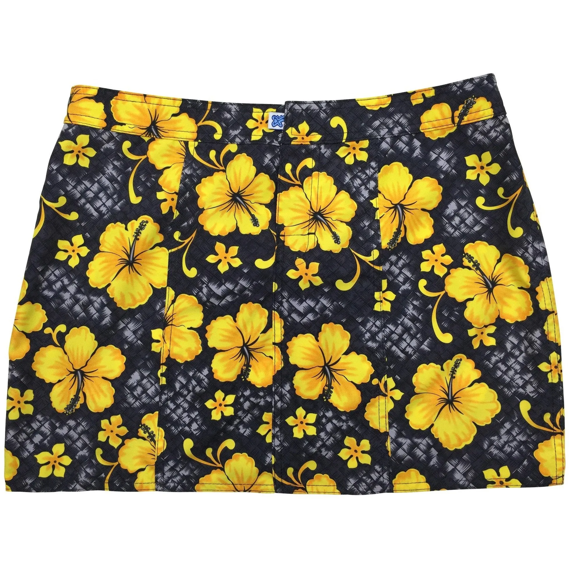 "Basketweave" Hipster Board Skirt (Charcoal) 100% Cotton