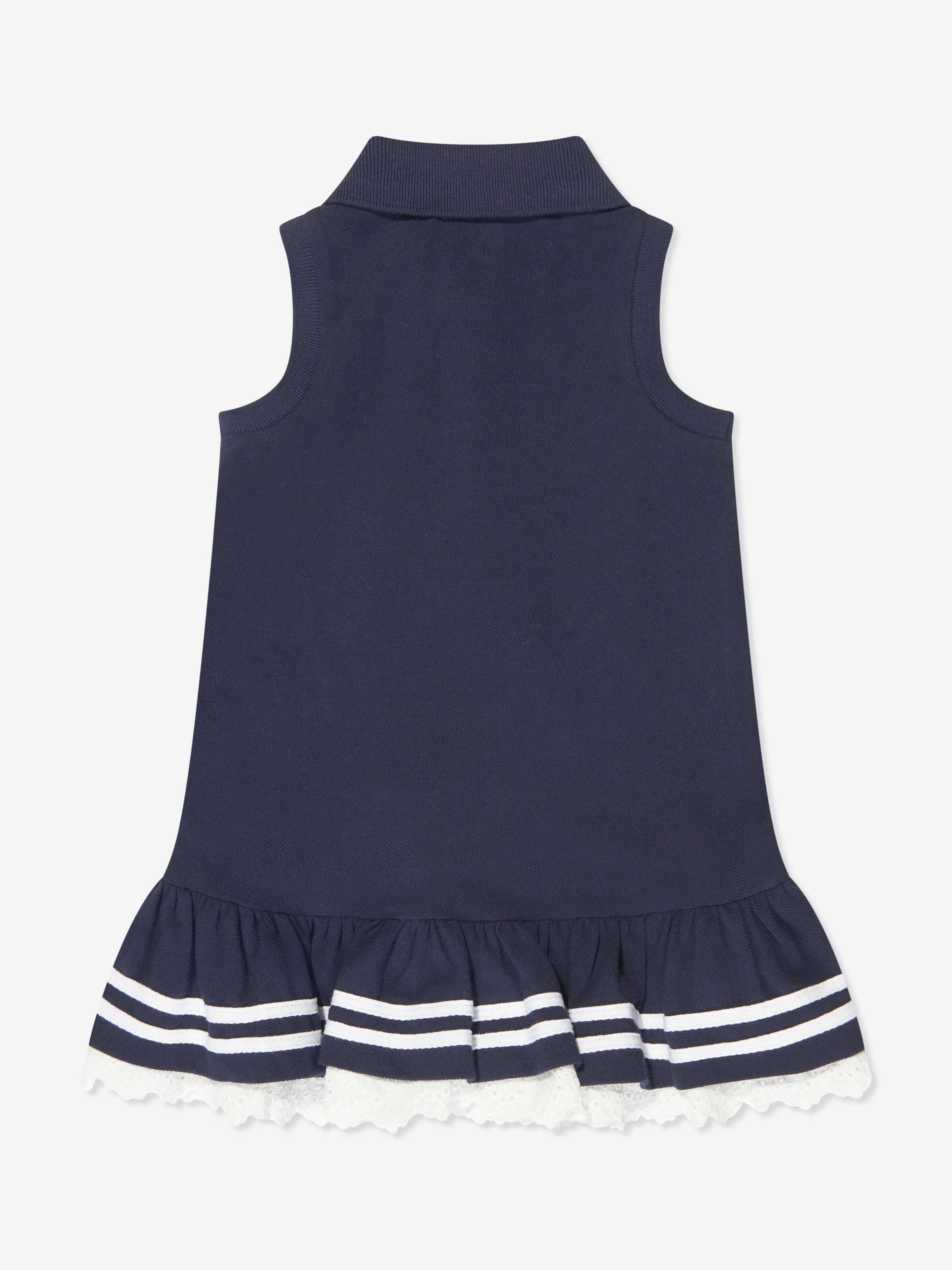 Ralph Lauren Baby Girls Sailor Polo Dress in Navy