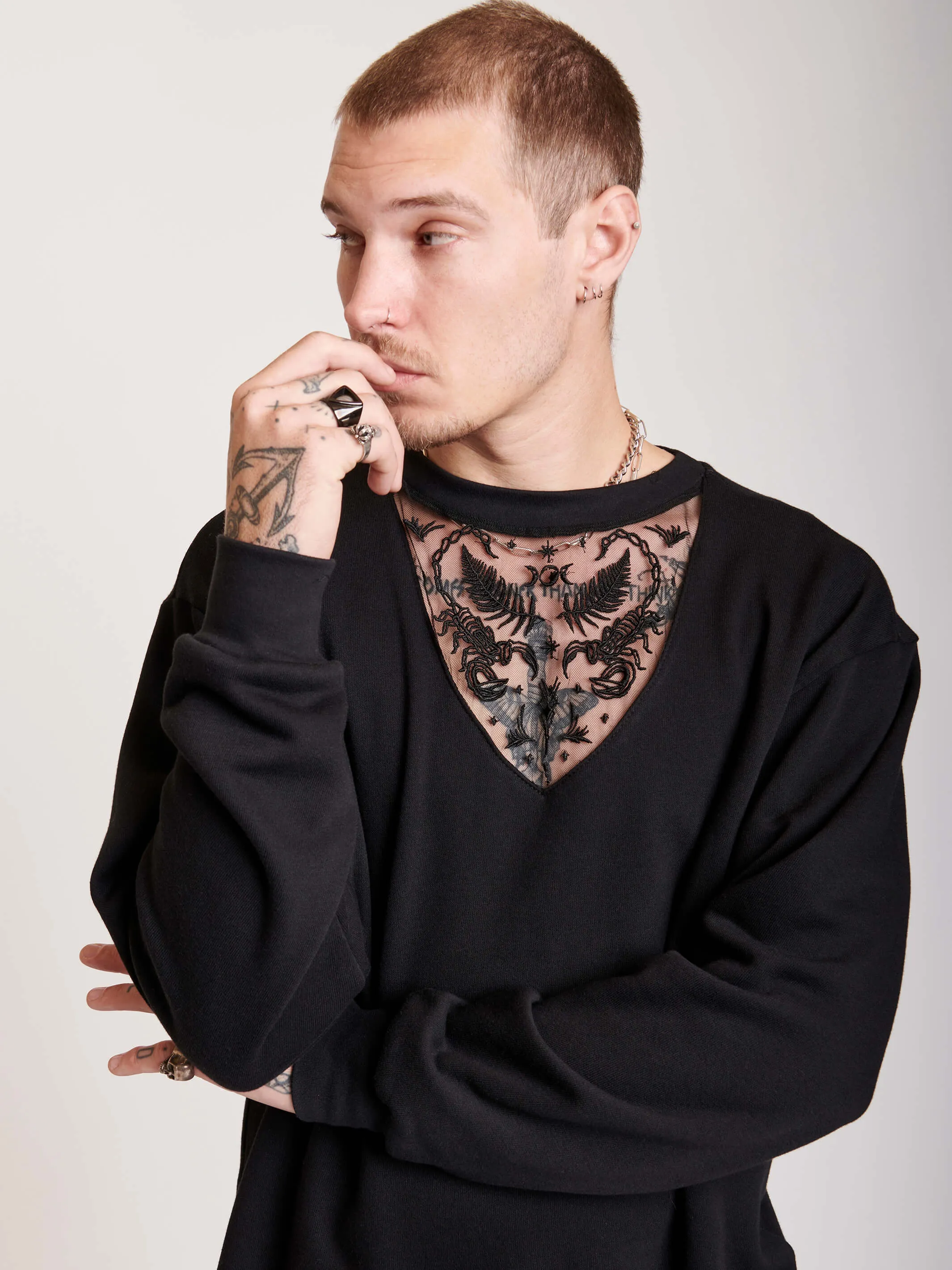 Scorpion Embroidered Sweatshirt