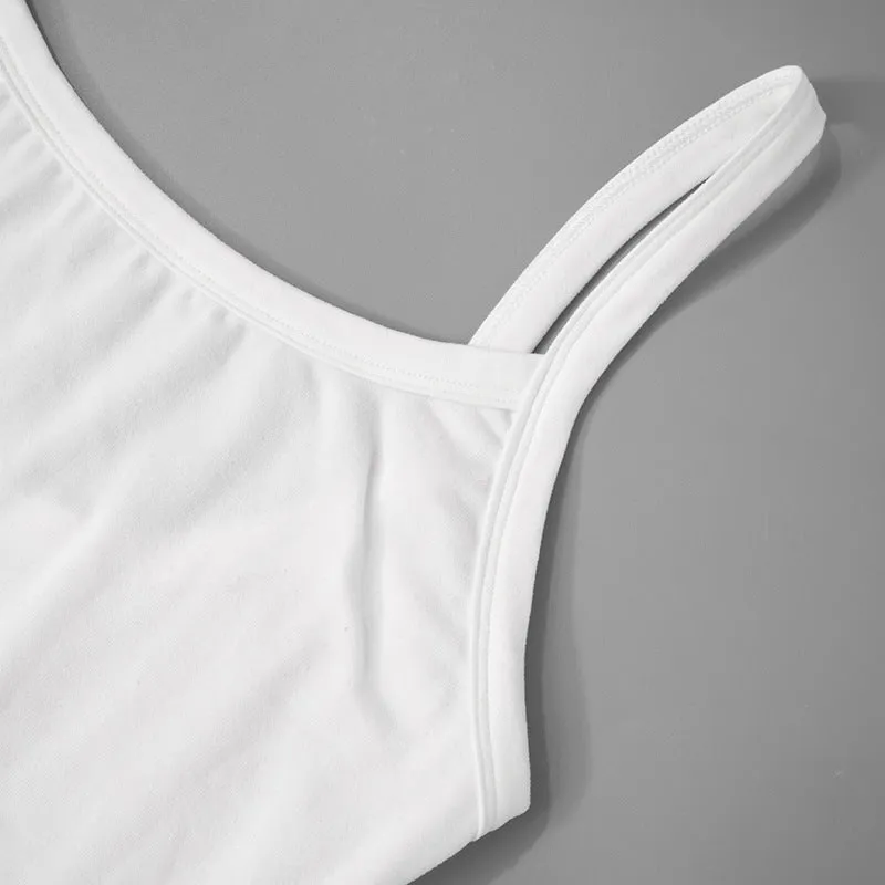 Simple Design Slim Slip Jumpsuit