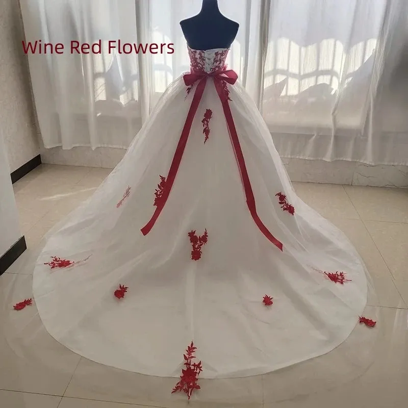 Sleek Strapless Wedding Dress