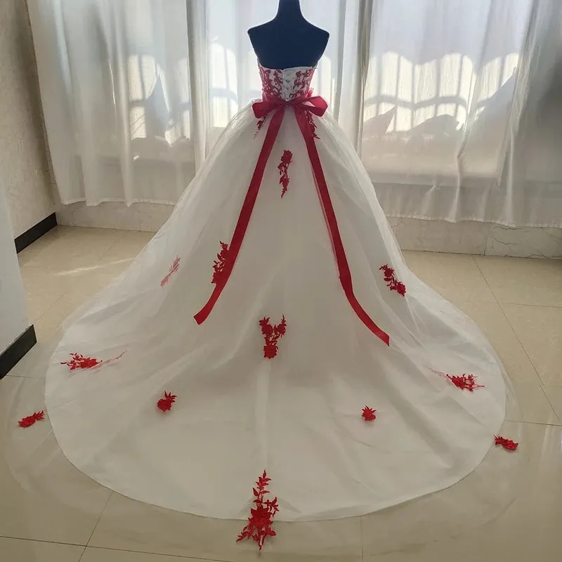 Sleek Strapless Wedding Dress