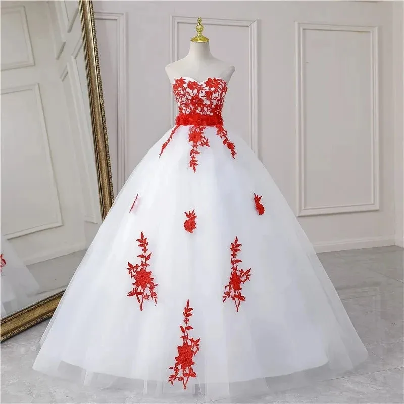 Sleek Strapless Wedding Dress