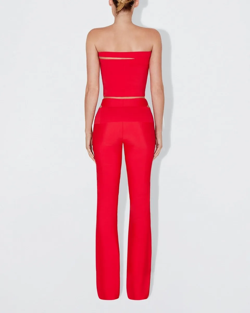 Sleek Stretch Tube Top | Tomato