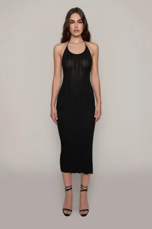 Slinky Rib Midi Dress