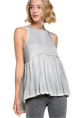 Sweet And Simple Babydoll Knit Tank Top
