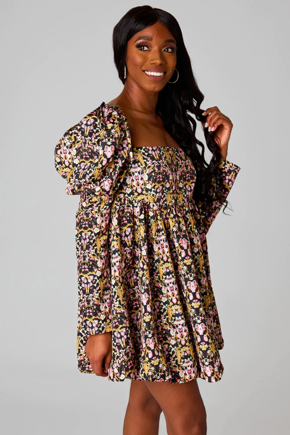 Tanglewood Puff Sleeve Babydoll Dress
