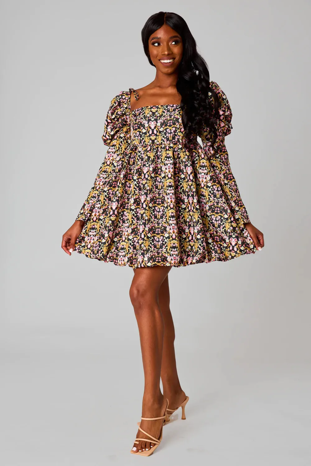 Tanglewood Puff Sleeve Babydoll Dress