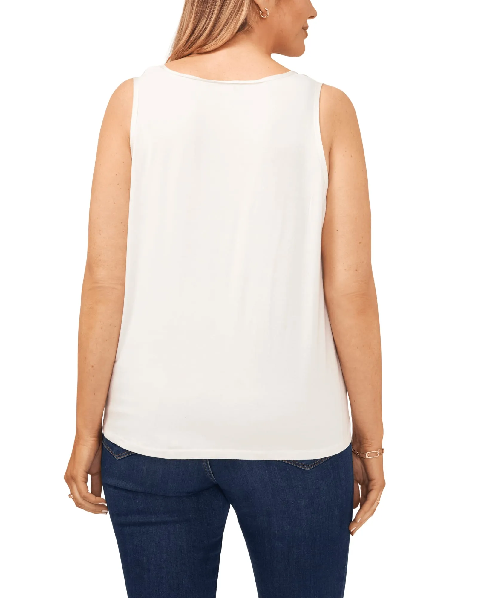 Tanya Scoop Neck Tank Top | NEW IVORY-103