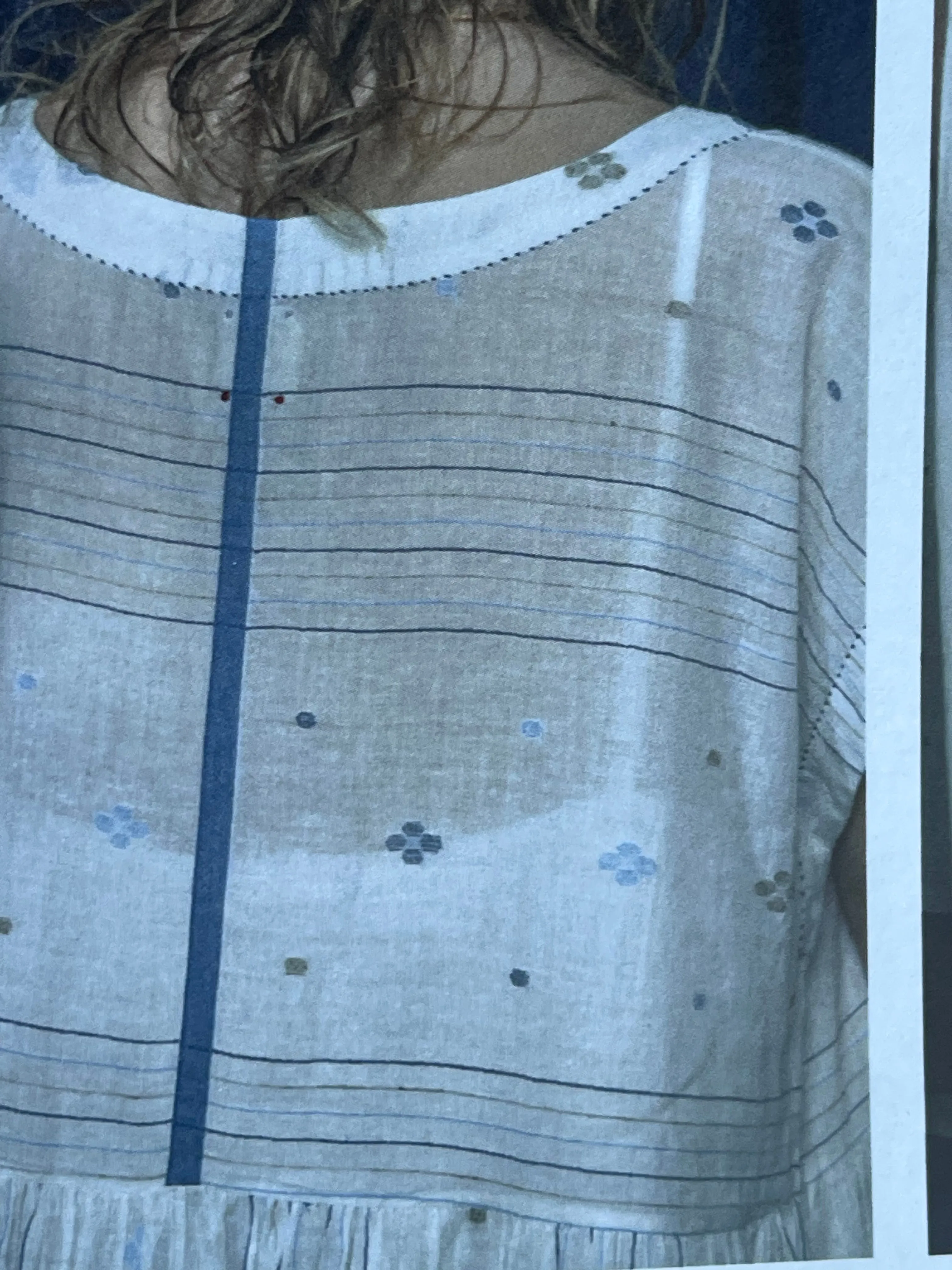 TOSHNI COTTON DRESS - ECRU JAMDANI