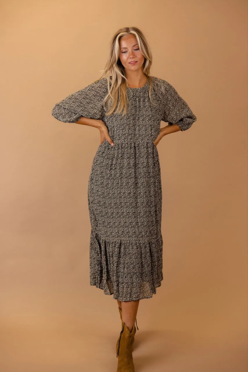 Valley of Your Heart Puff Sleeve Dress