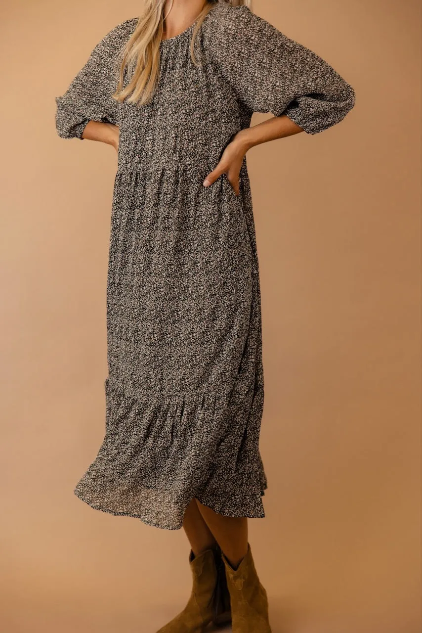 Valley of Your Heart Puff Sleeve Dress