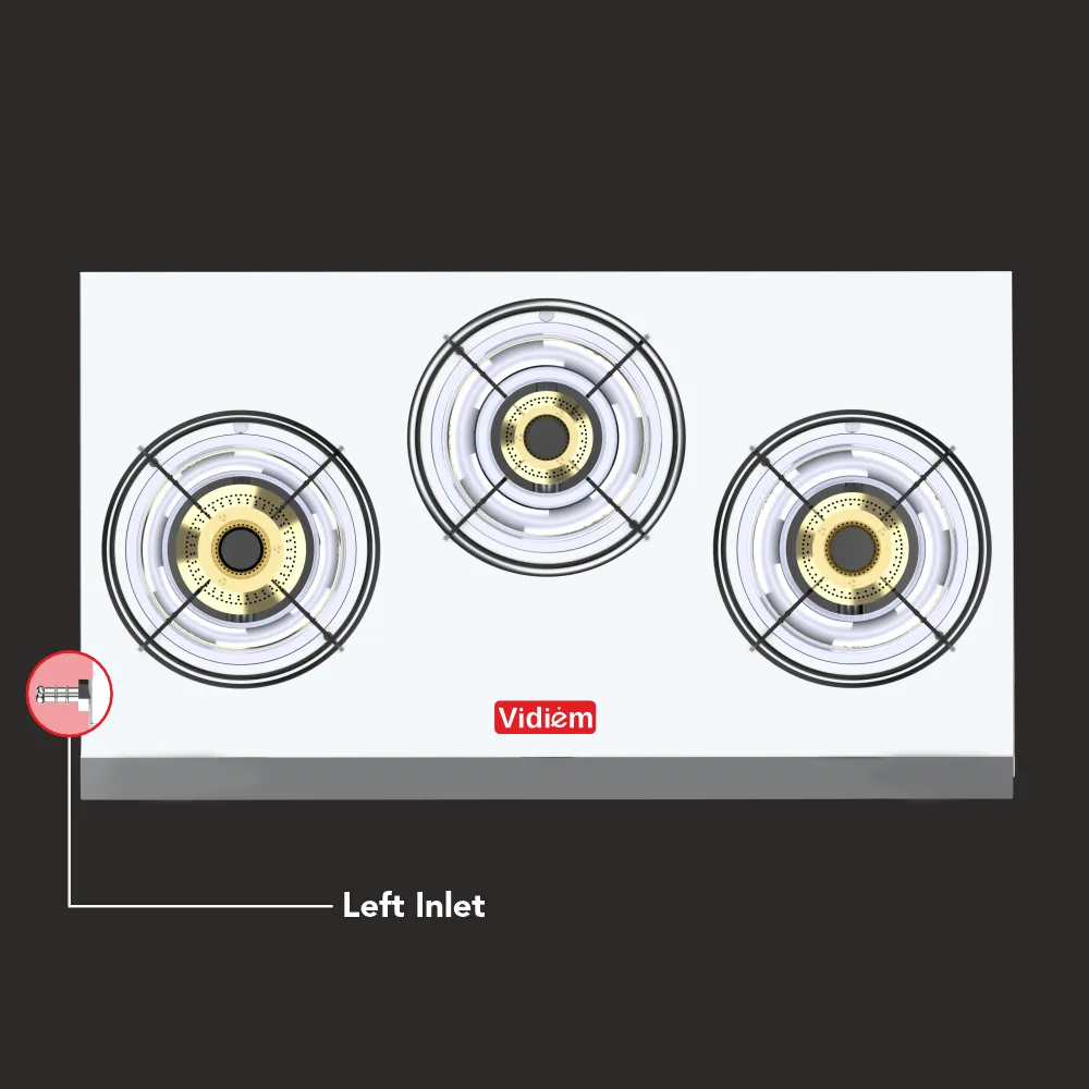 VIDIEM SS SLEEK 3 BURNER GAS STOVE